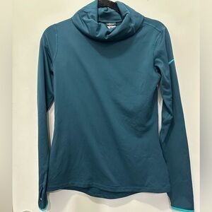 Nike Pro Dri-FIT Teal Turtleneck Longsleeve Top Sz M